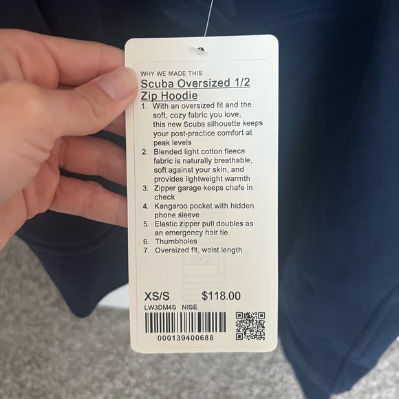 Lululemon SCUBA night sea oversized half zip HOODIE - Picture 3 of 5